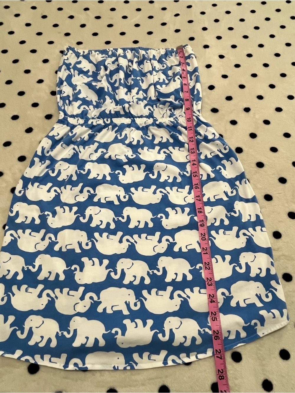 Lilly Pulitzer Windsor Strapless Tusk In Sun Blue Elephant Dress Size S - Picture 8 of 10